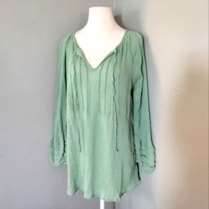 Women's Sundance Boho Peasant Cotton Top Size Large